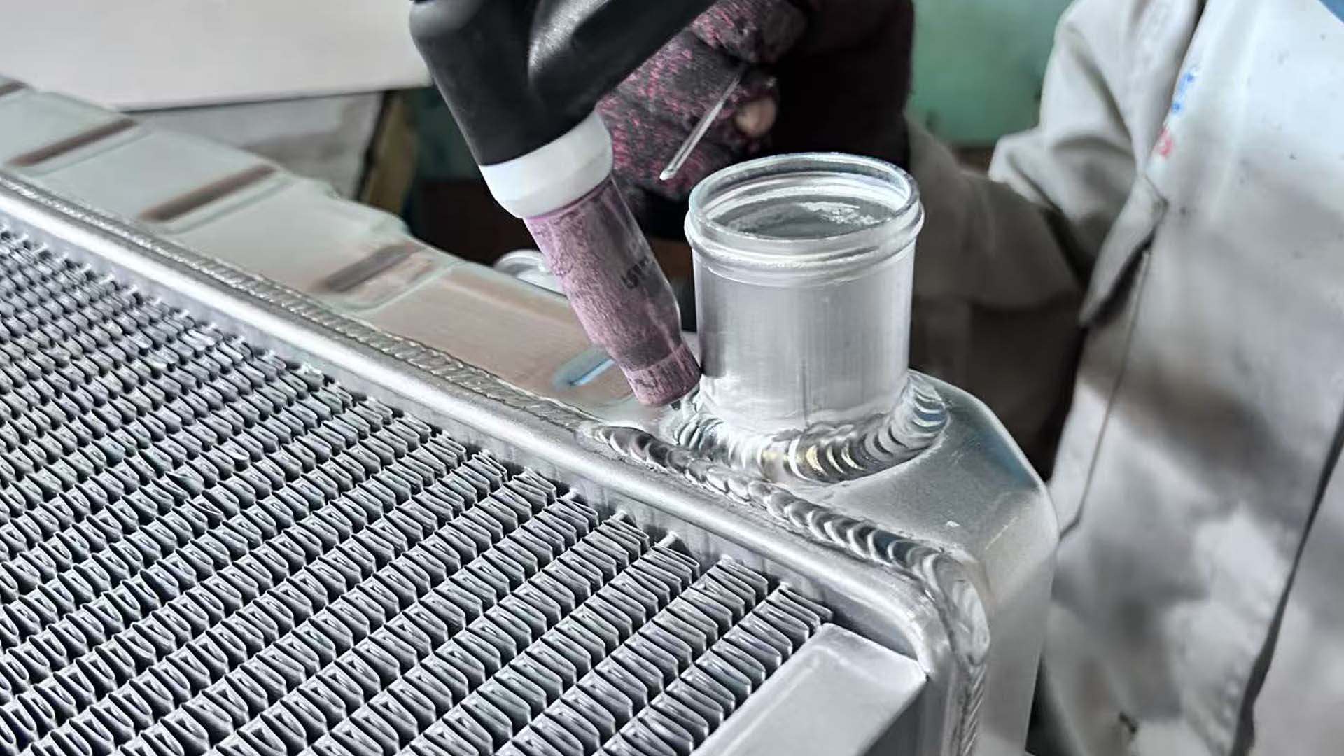 TIG welding evidence for aluminum cooling products